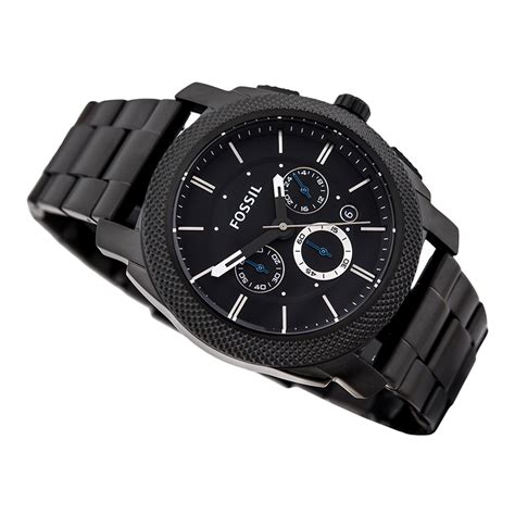 fossil black chain watch.